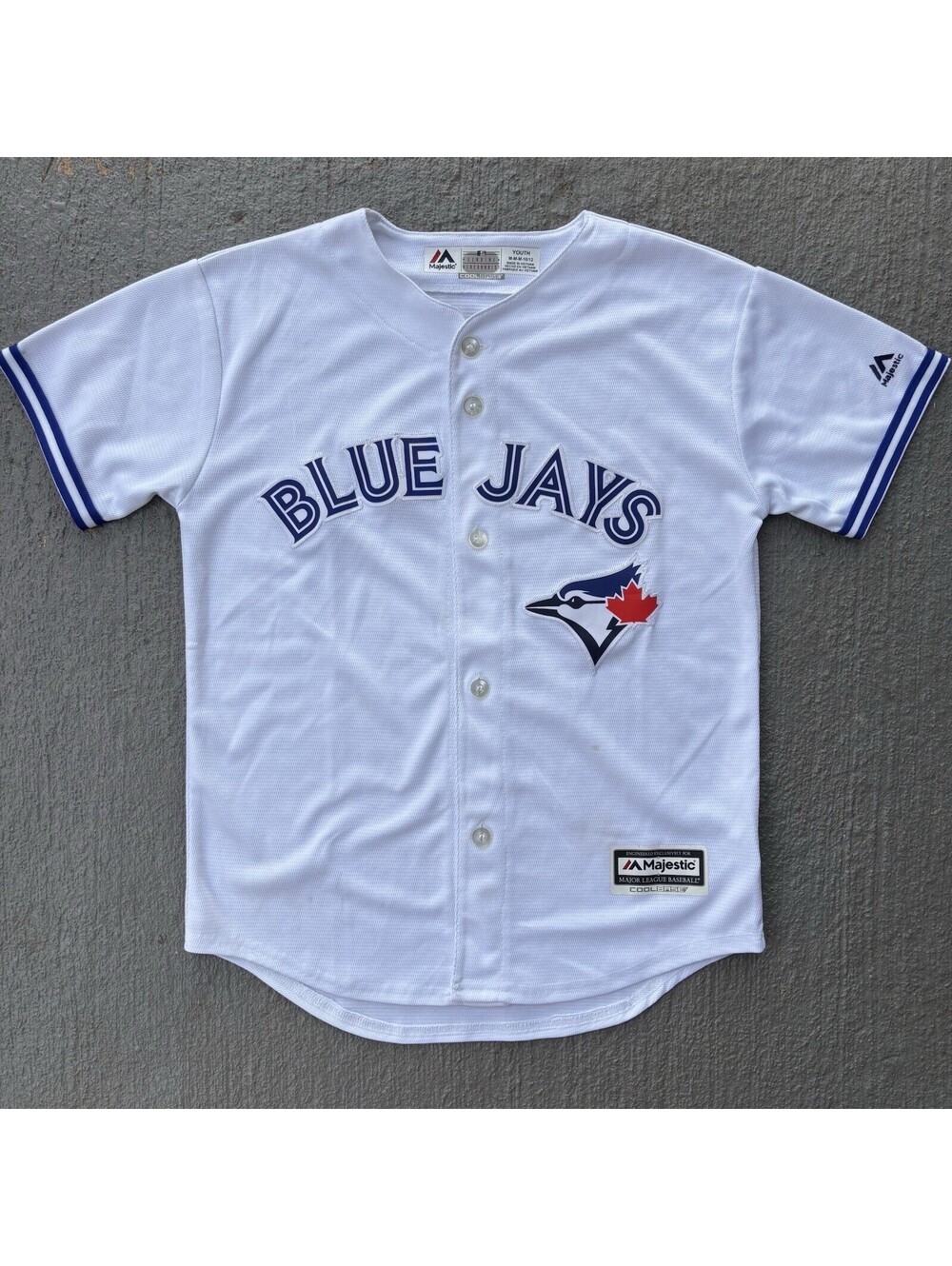 Toronto Blue Jays MLB Majestic Cool Base Jersey YOUTH Medium 10-12